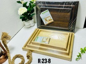 طقم صواني تقديم خشب 3 قطع