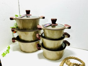 طقم طناجر الدبابه قطع 6